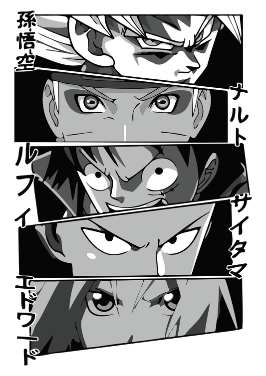 DEMON SLAYER: tilt, Saitama Sun, Wukong, Luffy & edward