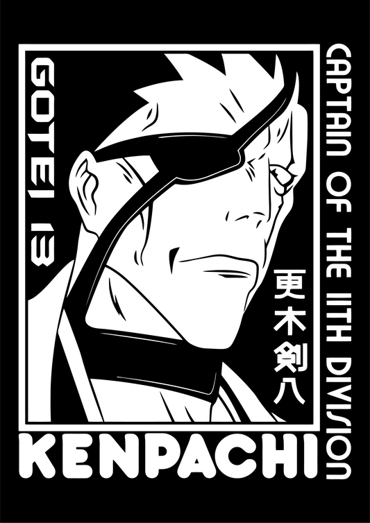 CAPTAIN OF THE IITH DIVISION GOTE) 13 Zaraki Kanhachi KENPACHIO