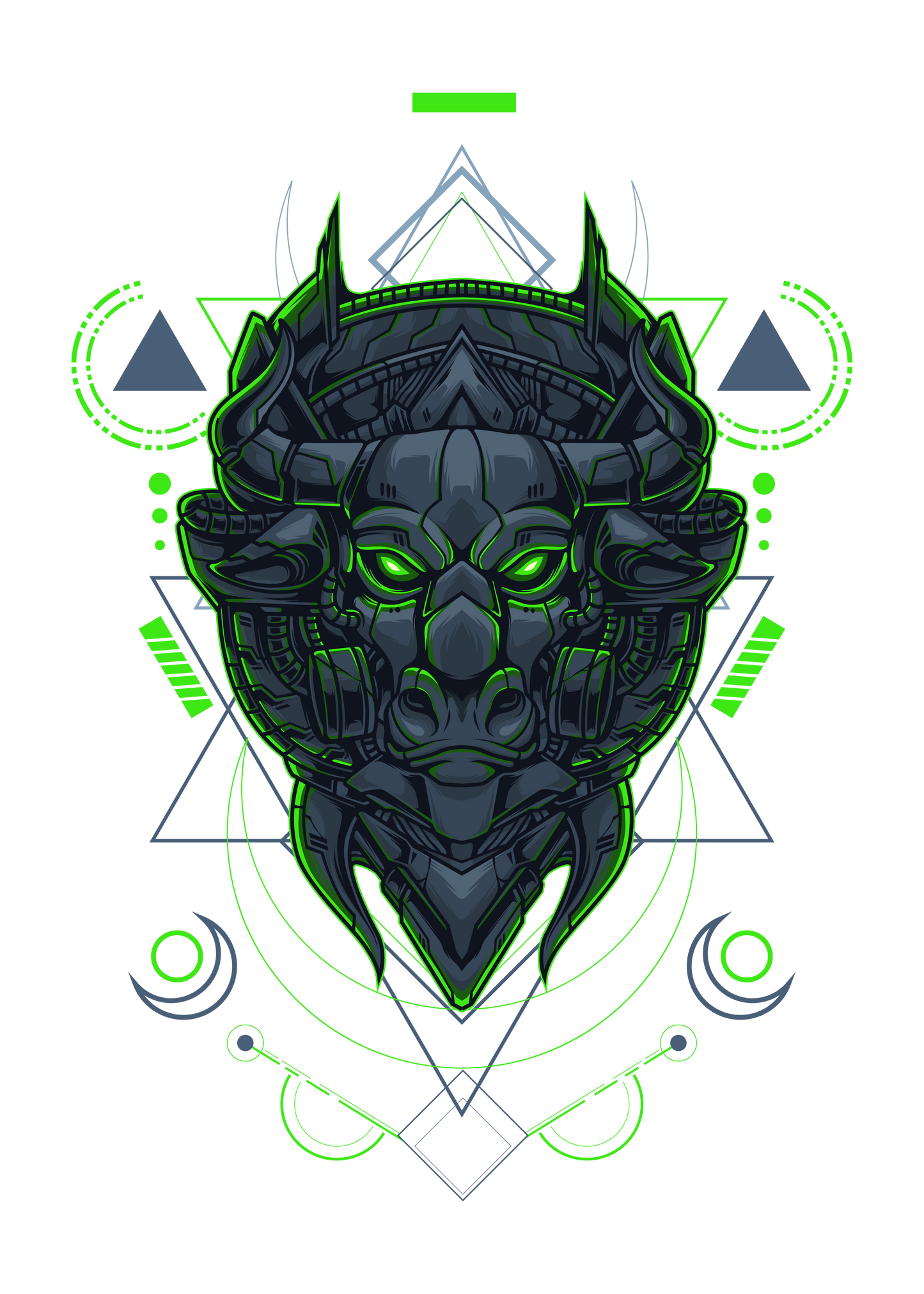 MECHA BULL SACRED GEOMETRY