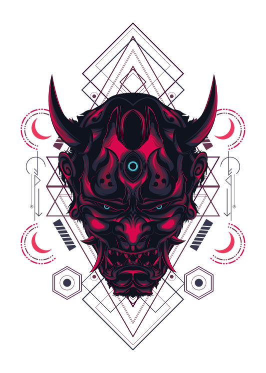 ONI MASK SACRED GEOMETRY