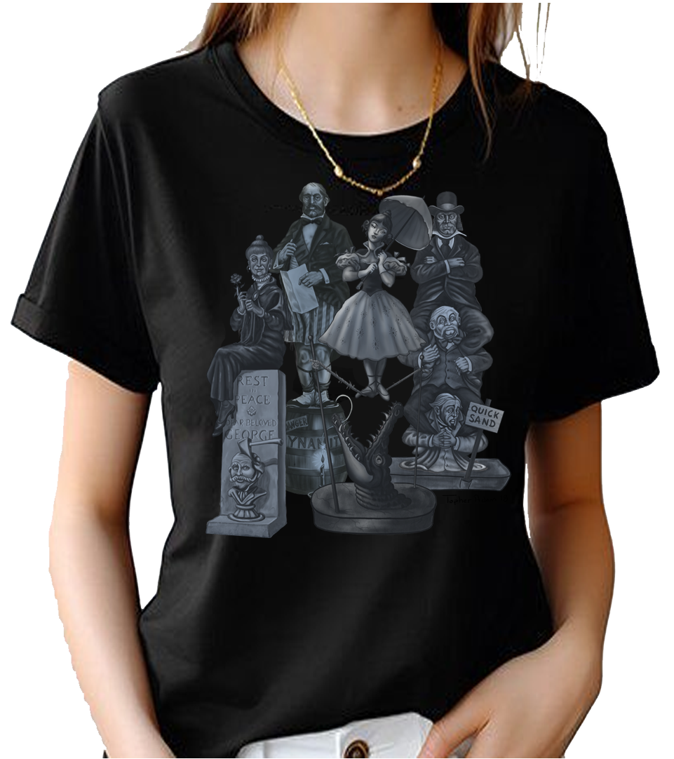 Haunted Mansion Stretch Portraits Graphic Tshirt