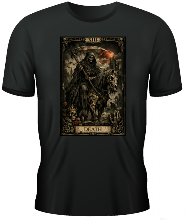 DEATH Tarot Tee – XIII Grim Reaper Rider